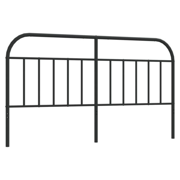 vidaXL Metal Headboard Black 70.9" - Image 2