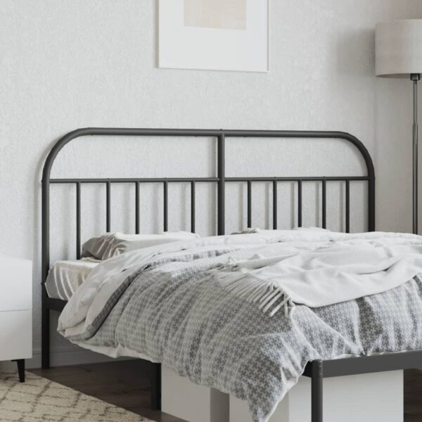 vidaXL Metal Headboard Black 70.9" - Image 3