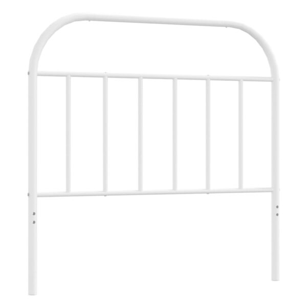 vidaXL Metal Headboard White 39.4" - Image 2