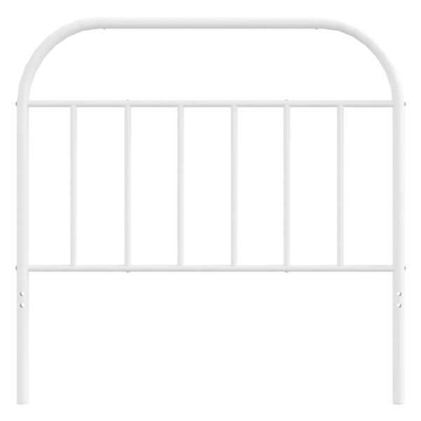 vidaXL Metal Headboard White 39.4" - Image 4