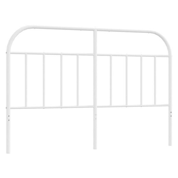 vidaXL Metal Headboard White 59.1" - Image 2