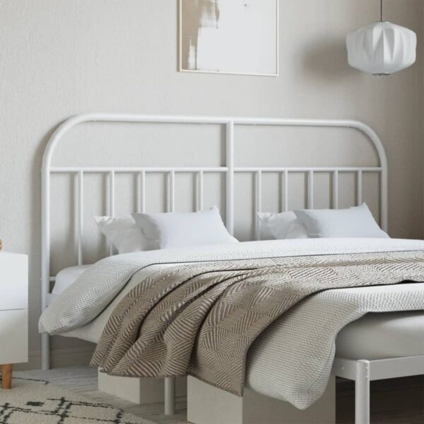 vidaXL Metal Headboard White 59.1"