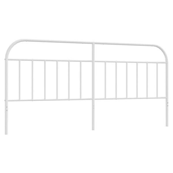 vidaXL Metal Headboard White 76" - Image 2