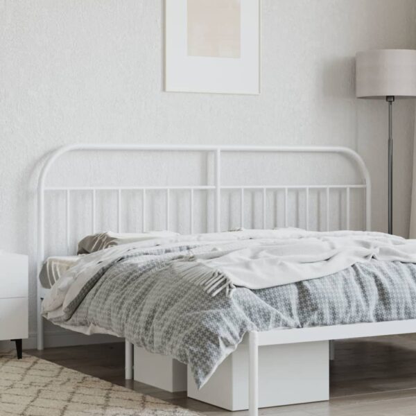 vidaXL Metal Headboard White 76" - Image 3