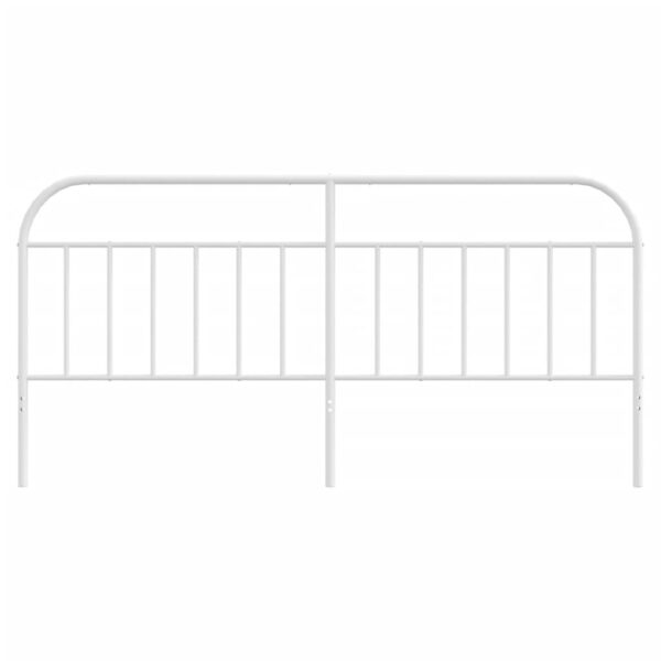 vidaXL Metal Headboard White 76" - Image 4