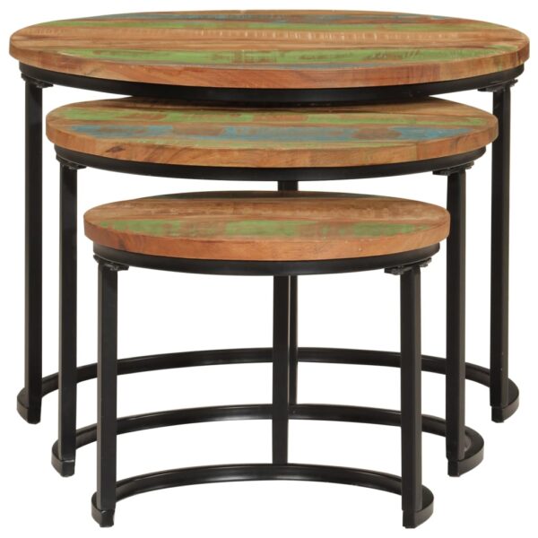 vidaXL Nesting Tables 3 pcs Solid Wood Reclaimed - Image 4