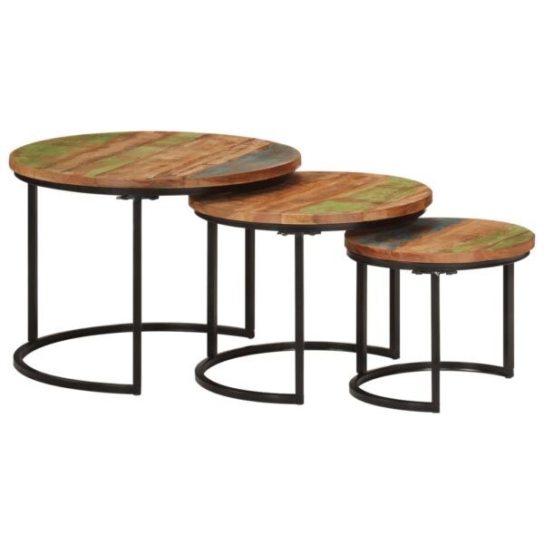 vidaXL Nesting Tables 3 pcs Solid Wood Reclaimed - Image 10