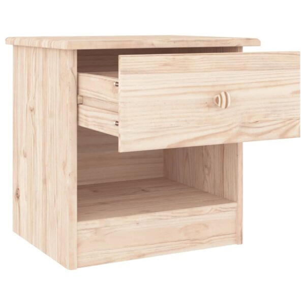 vidaXL Bedside Cabinet ALTA 16.1"x13.8"x16.1" Solid Wood Pine - Image 4