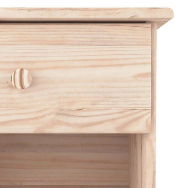 vidaXL Bedside Cabinet ALTA 16.1"x13.8"x16.1" Solid Wood Pine - Image 7