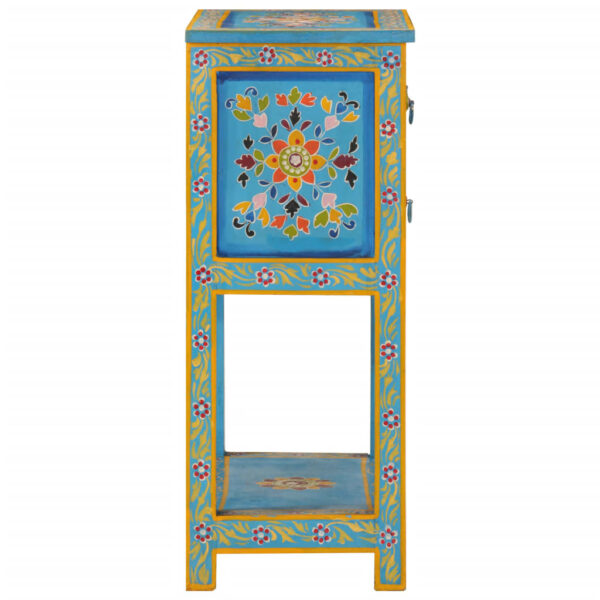 vidaXL Sideboard Turquoise 21.7"x11.8"x29.9" Solid Wood Mango - Image 4