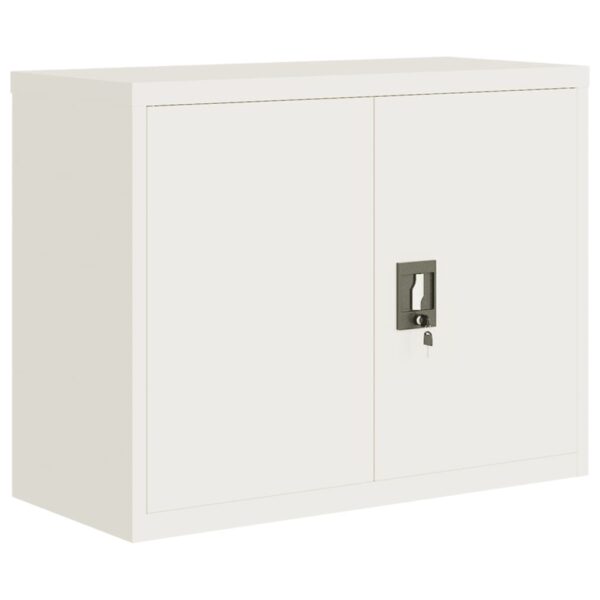 vidaXL File Cabinet White 35.4"x15.7"x27.6" Steel - Image 2