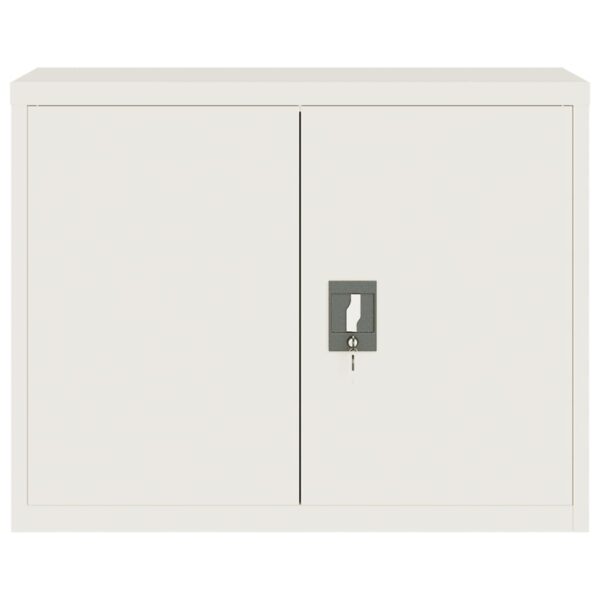 vidaXL File Cabinet White 35.4"x15.7"x27.6" Steel - Image 3