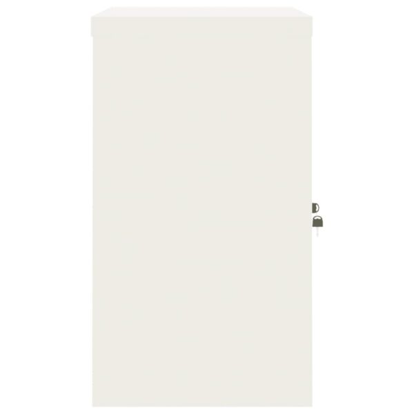 vidaXL File Cabinet White 35.4"x15.7"x27.6" Steel - Image 5