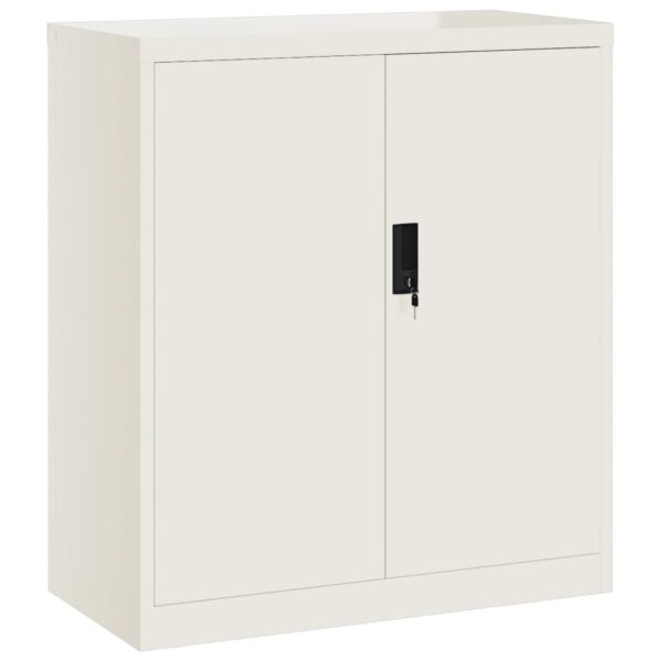 vidaXL File Cabinet White 31.1"x15.7"x35.4" Steel - Image 2