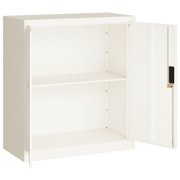 vidaXL File Cabinet White 31.1"x15.7"x35.4" Steel - Image 4