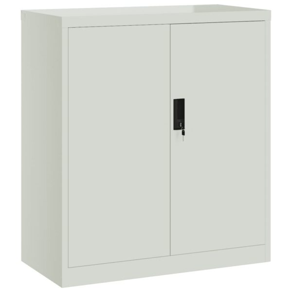 vidaXL File Cabinet Light Gray 31.1"x15.7"x35.4" Steel - Image 2