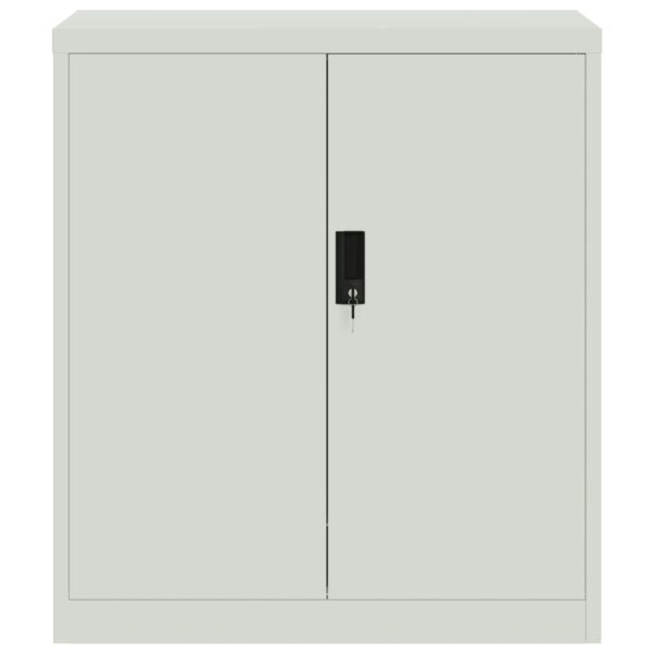 vidaXL File Cabinet Light Gray 31.1"x15.7"x35.4" Steel - Image 3