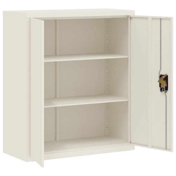 vidaXL File Cabinet White 35.4"x15.7"x41.3" Steel - Image 4