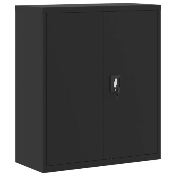 vidaXL File Cabinet Black 35.4"x15.7"x41.3" Steel - Image 2