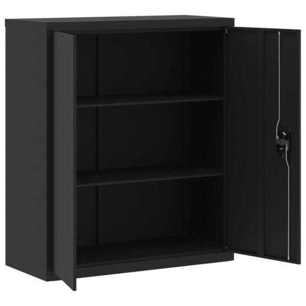 vidaXL File Cabinet Black 35.4"x15.7"x41.3" Steel - Image 4