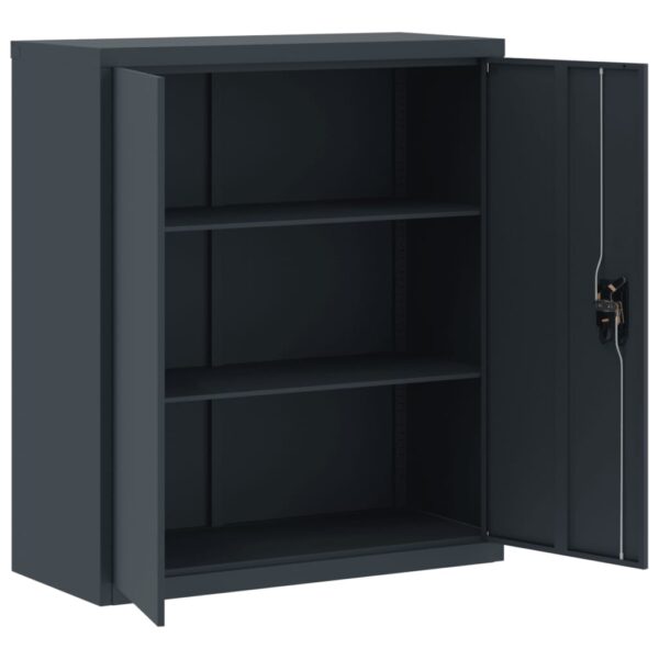 vidaXL File Cabinet Anthracite 35.4"x15.7"x41.3" Steel - Image 4