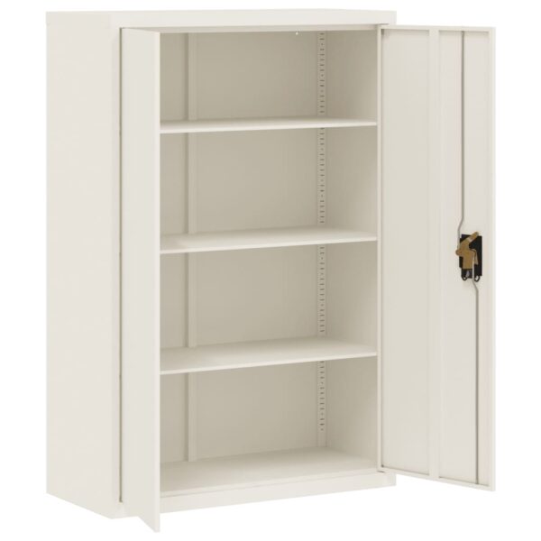 vidaXL File Cabinet White 35.4"x15.7"x55.1" Steel - Image 4