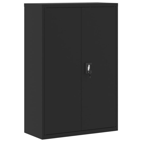 vidaXL File Cabinet Black 35.4"x15.7"x55.1" Steel - Image 2