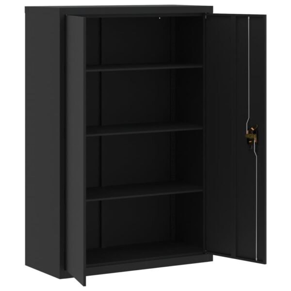 vidaXL File Cabinet Black 35.4"x15.7"x55.1" Steel - Image 4