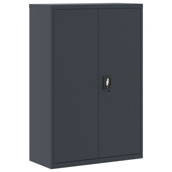 vidaXL File Cabinet Anthracite 35.4"x15.7"x55.1" Steel - Image 2