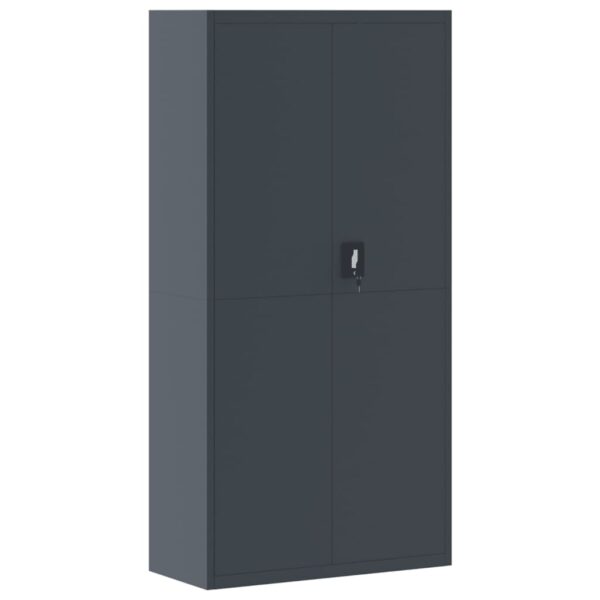 vidaXL File Cabinet Anthracite 35.4"x15.7"x70.9" Steel - Image 2