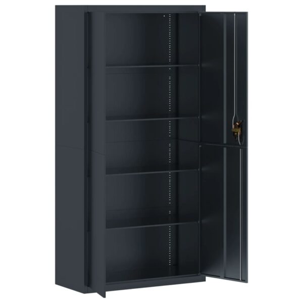 vidaXL File Cabinet Anthracite 35.4"x15.7"x70.9" Steel - Image 4