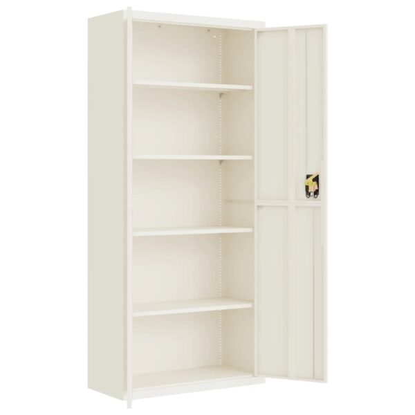 vidaXL File Cabinet White 35.4"x15.7"x78.7" Steel - Image 4