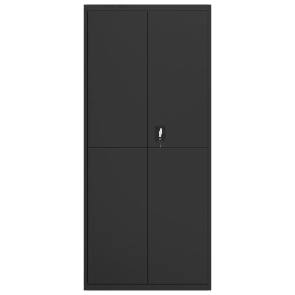 vidaXL File Cabinet Black 35.4"x15.7"x78.7" Steel - Image 3