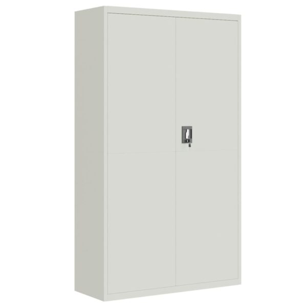 vidaXL File Cabinet Light Gray 41.3"x15.7"x70.9" Steel - Image 2