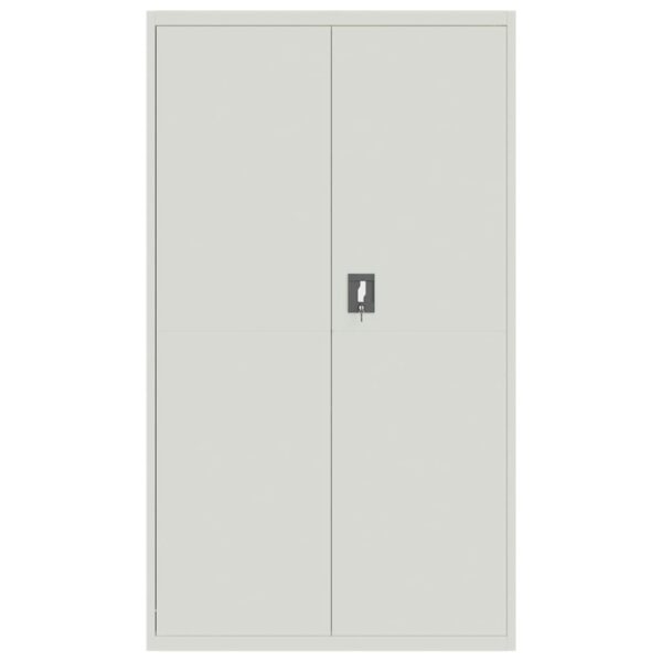 vidaXL File Cabinet Light Gray 41.3"x15.7"x70.9" Steel - Image 3