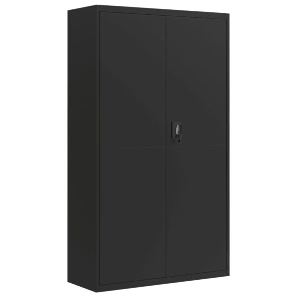 vidaXL File Cabinet Black 41.3"x15.7"x70.9" Steel - Image 2