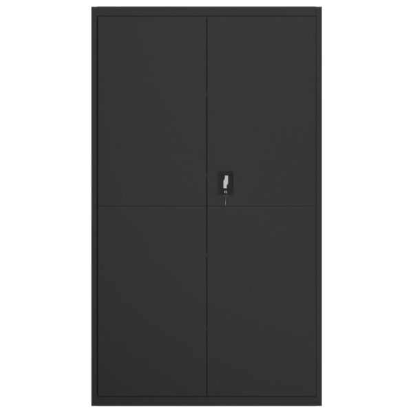 vidaXL File Cabinet Black 41.3"x15.7"x70.9" Steel - Image 3