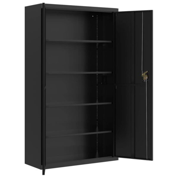 vidaXL File Cabinet Black 41.3"x15.7"x70.9" Steel - Image 4