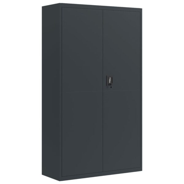 vidaXL File Cabinet Anthracite 41.3"x15.7"x70.9" Steel - Image 2