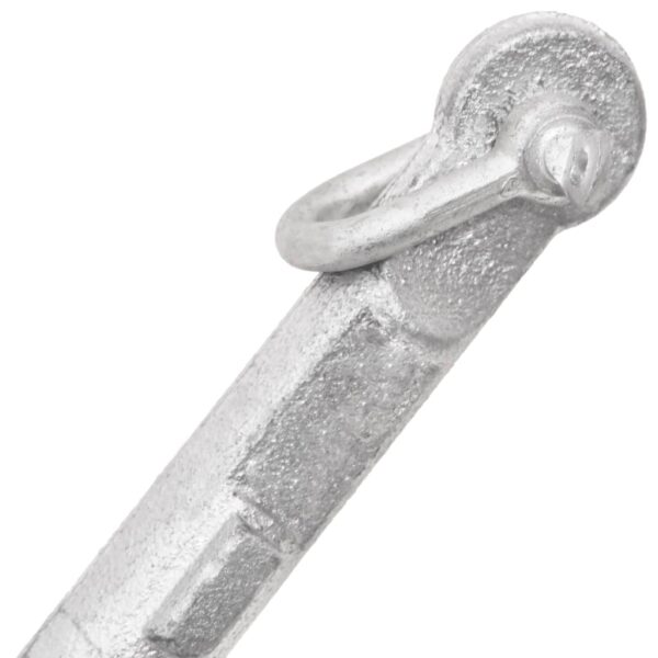 vidaXL Folding Anchor Silver 1.5 lb Malleable Iron - Image 5