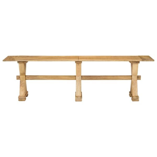 vidaXL Bench 63"x13.8"x17.7" Solid Wood Mango - Image 2