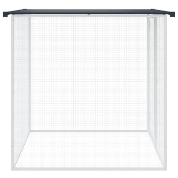 vidaXL Chicken Cage with Roof Anthracite 40.6"x38.6"x35.4" Galvanized Steel - Image 4