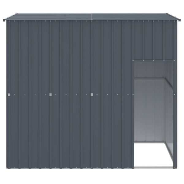 vidaXL Dog House with Roof Anthracite 84.3"x60.2"x71.3" Galvanized Steel - Image 3