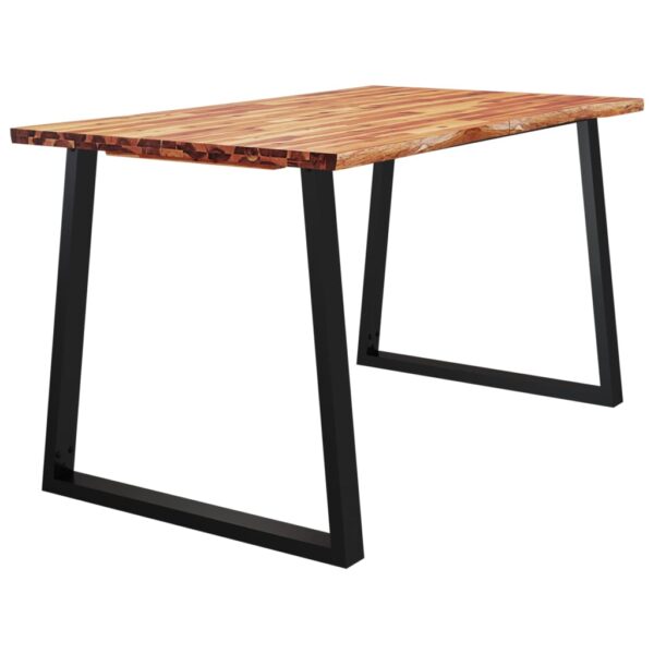 vidaXL Dining Table with Live Edge 55.1"x31.5"x29.5" Solid Wood Acacia - Image 3