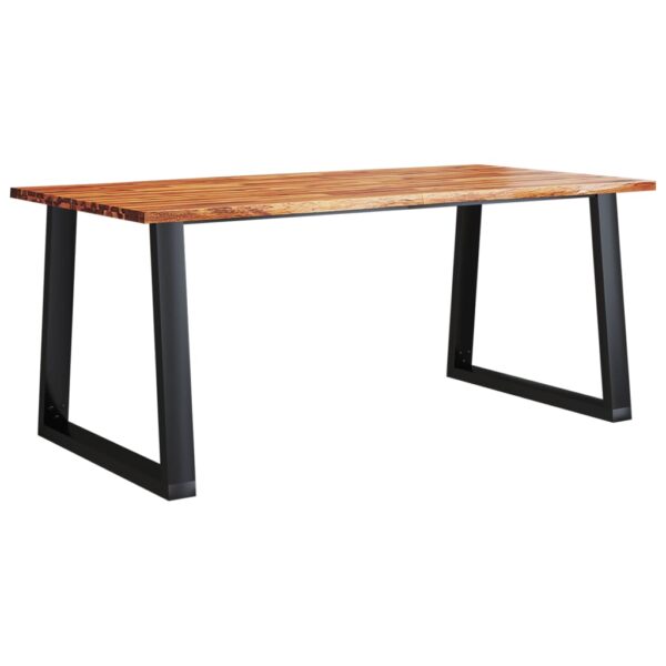 vidaXL Dining Table with Live Edge 70.9"x35.4"x29.5" Solid Wood Acacia - Image 2