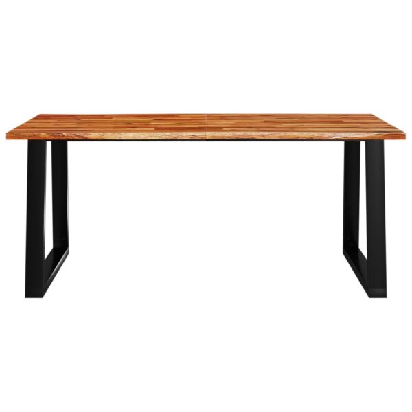 vidaXL Dining Table with Live Edge 70.9"x35.4"x29.5" Solid Wood Acacia - Image 4