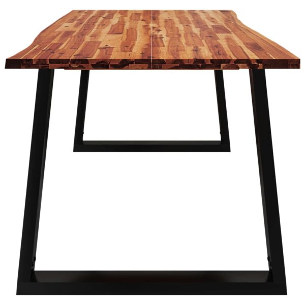 vidaXL Dining Table with Live Edge 70.9"x35.4"x29.5" Solid Wood Acacia - Image 5