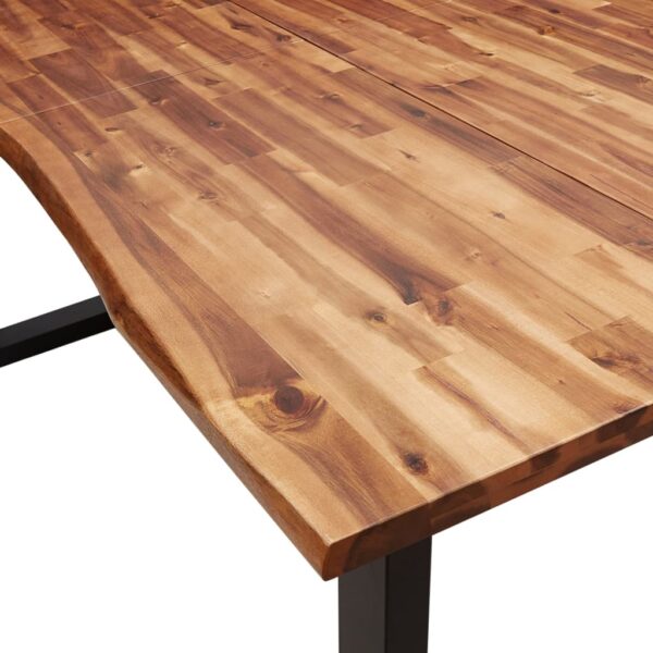 vidaXL Dining Table with Live Edge 70.9"x35.4"x29.5" Solid Wood Acacia - Image 7