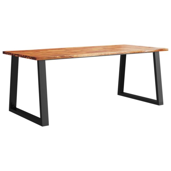 vidaXL Dining Table with Live Edge 78.7"x35.4"x29.5" Solid Wood Acacia - Image 2