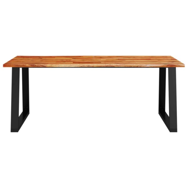 vidaXL Dining Table with Live Edge 78.7"x35.4"x29.5" Solid Wood Acacia - Image 4